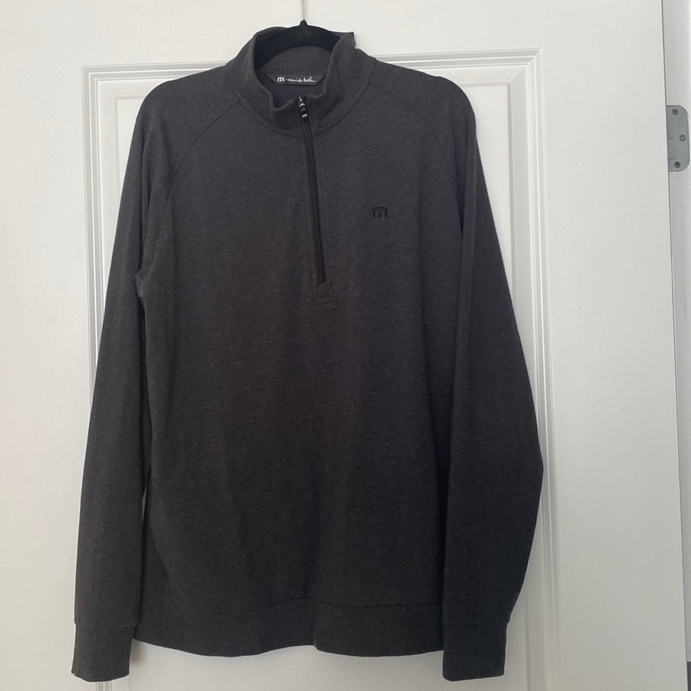 Heather charcoal half zip